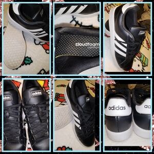 Adidas Men's Black and White Sneakers